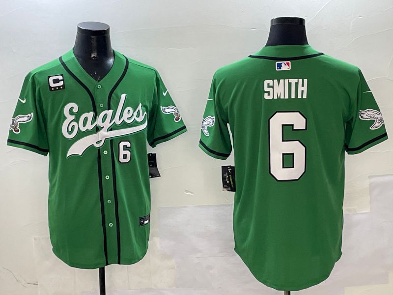 Men Philadelphia Eagles #6 Smith Green three generations Jointly Name 2025 Nike Limited NFL Jersey style 17->philadelphia eagles->NFL Jersey